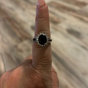 Black oval ring size 7